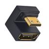 Duttek 8K Мини HDMI Папа на HDMI Мама 180 Градусов 48 Гбит/с со Светодиодной Подсветкой для 1 Упаковки Г-образный Адаптер, Адаптер, Камера, Проектор,