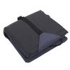Portable Outdoor Camping Hunting Fishing Single Shoulder Strap Stand Folding Seat Adjustable Cushion Navy Blue