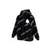 Letter Print Oversized Hoodie Jacket Women Jacket Black IB2751