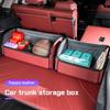 Car Trunk Organizer Box For ZEEKR 7X 001 007 009 001FR GT X MIX 9X Large Capacity Folding Leahter Stowing Tidying Storage Bag
