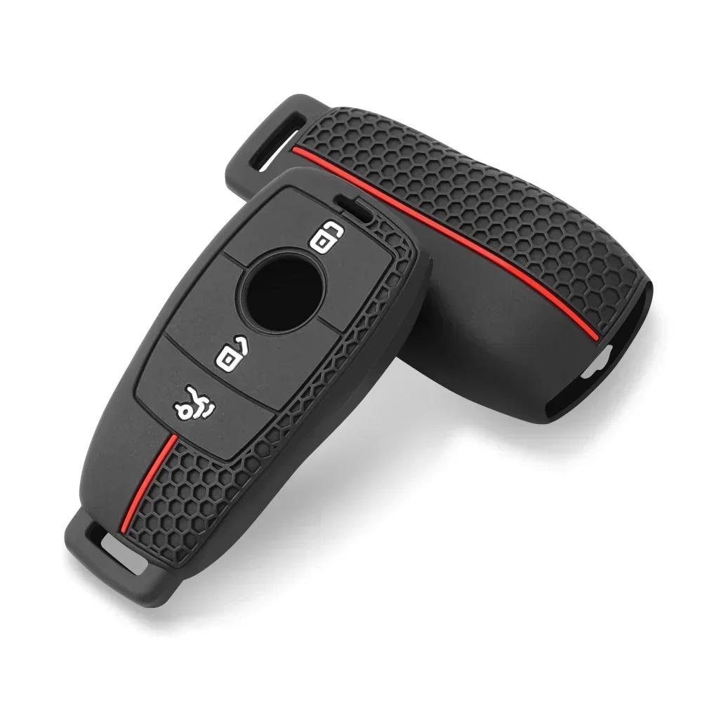 Силиконовый чехол для ключа-пульта автомобиля для Mercedes Benz A C E S G Class GLC CLE CLA GLB GLS W177 W205 W213 W222 X167 AMG