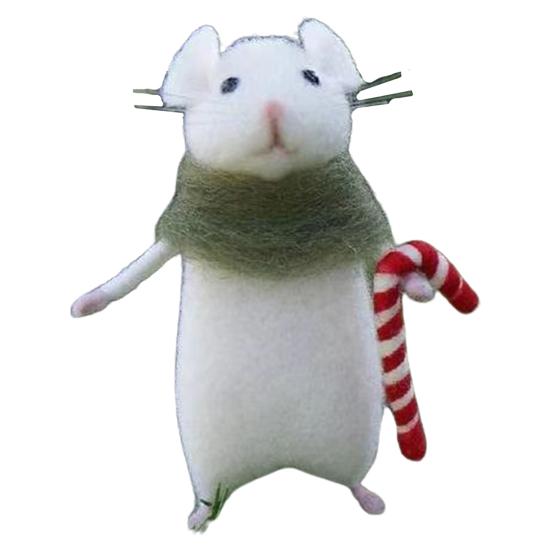 Ручная работа Хэллоуин Фетровое украшение Мышь Очаровательный внешний вид Супер мягкая Настольная кукла-мышь