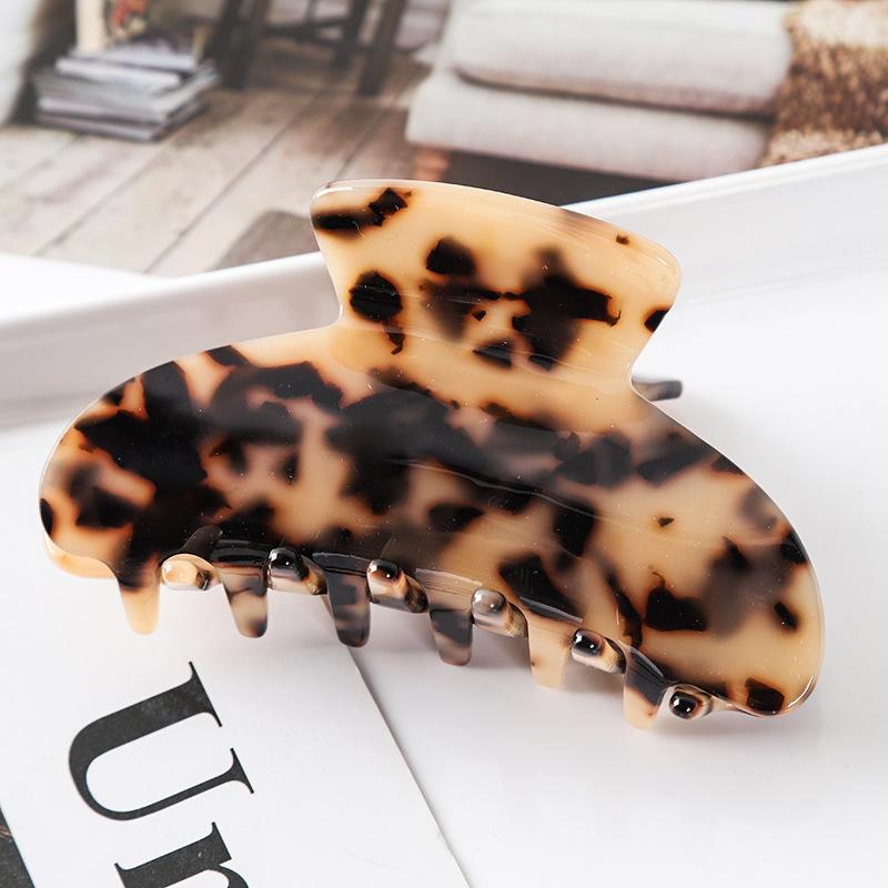 Large Acetate Acrylic Hair Claws Leopard Print Hairpins Hair Clip Women Geometric Hair Clamp Crab for Girl Hair Accessories Headdress