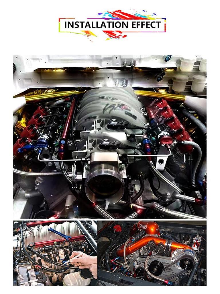 Стальной тормозной шланг для гоночных модификаций - Модель SKBKRF-0303SS