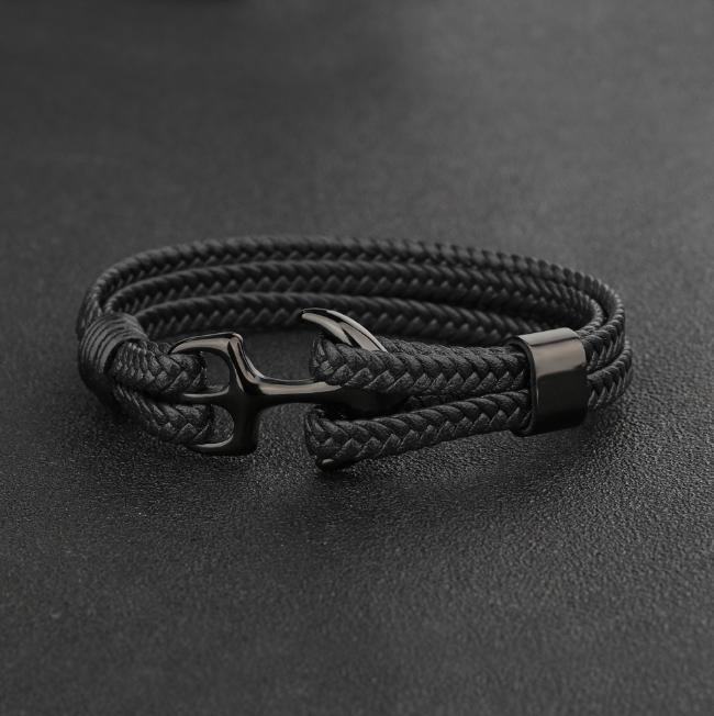 Navy Blue Braided Bracelet with Magnetic Clasp 21