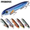 PROBEROS 1PC Catfish Floats Bait, Hard Bait with Treble Hooks, Striper, Speckled Trout, Mixed Colors, ABS Body