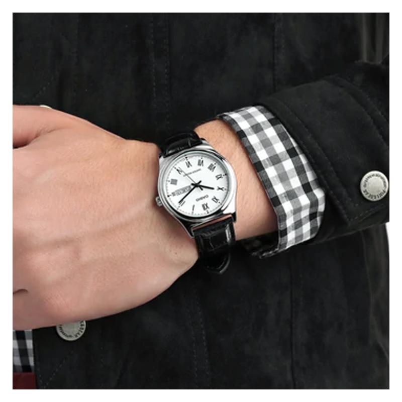 Casio Серия STANDARD ENTICER Модный Бизнес-тренд Ретро Повседневный Универсальный Классический Стрелочный Индикатор Даты Водонепроницаемый Кварцевый Механизм MTP-V006L-7B