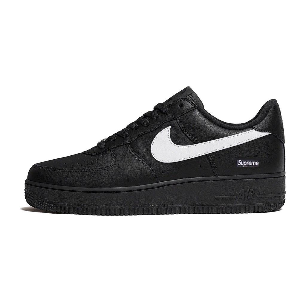 Supreme X Nike Air Force 1 Low Box Logo - Black White Unisex Sneakers CU9225-002