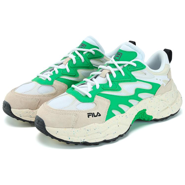 Fila Серия Fern Обувь из травы Fern Сетчатая ткань Синтетическая кожа Повседневная Универсальная Низкие кроссовки Папины кроссовки Мужские кроссовки FILA-Белый F12M331101FWK