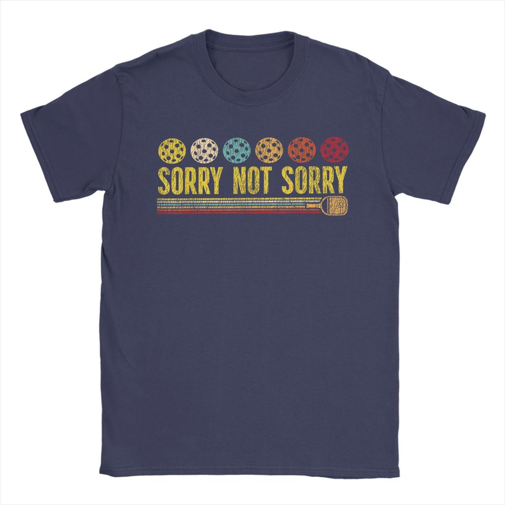 Casual T Shirt Summer Funny Pickleball Paddle Sorry Not Sorry Trending T Shirts Cotton Tee Shirt for Unisex Short Sleeve Clothes