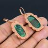 Малахитовый драгоценный камень, медь, красивые ювелирные серьги ручной работы для нее