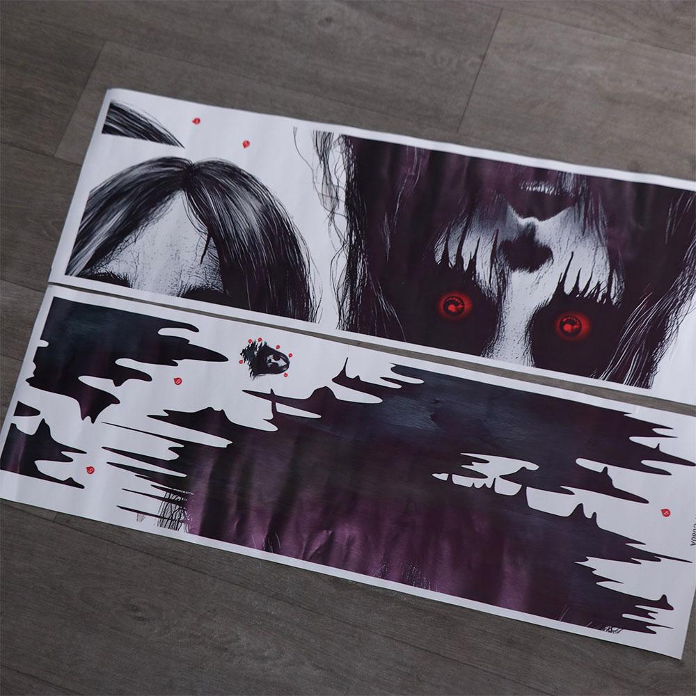 Removable Ghost Stickers Thriller Hallween Window Sticker Halloween Wall Decals Festive Atmosphere