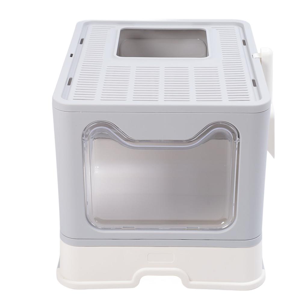 Складной кошачий туалет Многоцелевой полузакрытый контроль запаха Легко чистится Большой объем кошачьего туалета