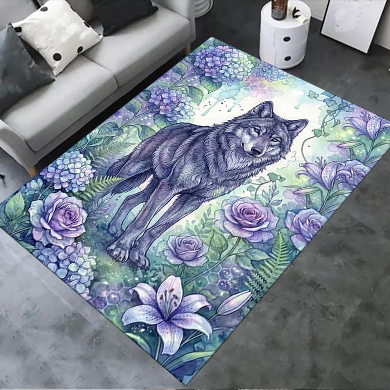 2025 New Watercolor Animals Carpet Rug for Living Room Bedroom Home Sofa Decoration,Kids play Non-slip Floor Mat153
