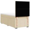 Box Spring Bed with Mattress Cream 90x200 cm Fabric