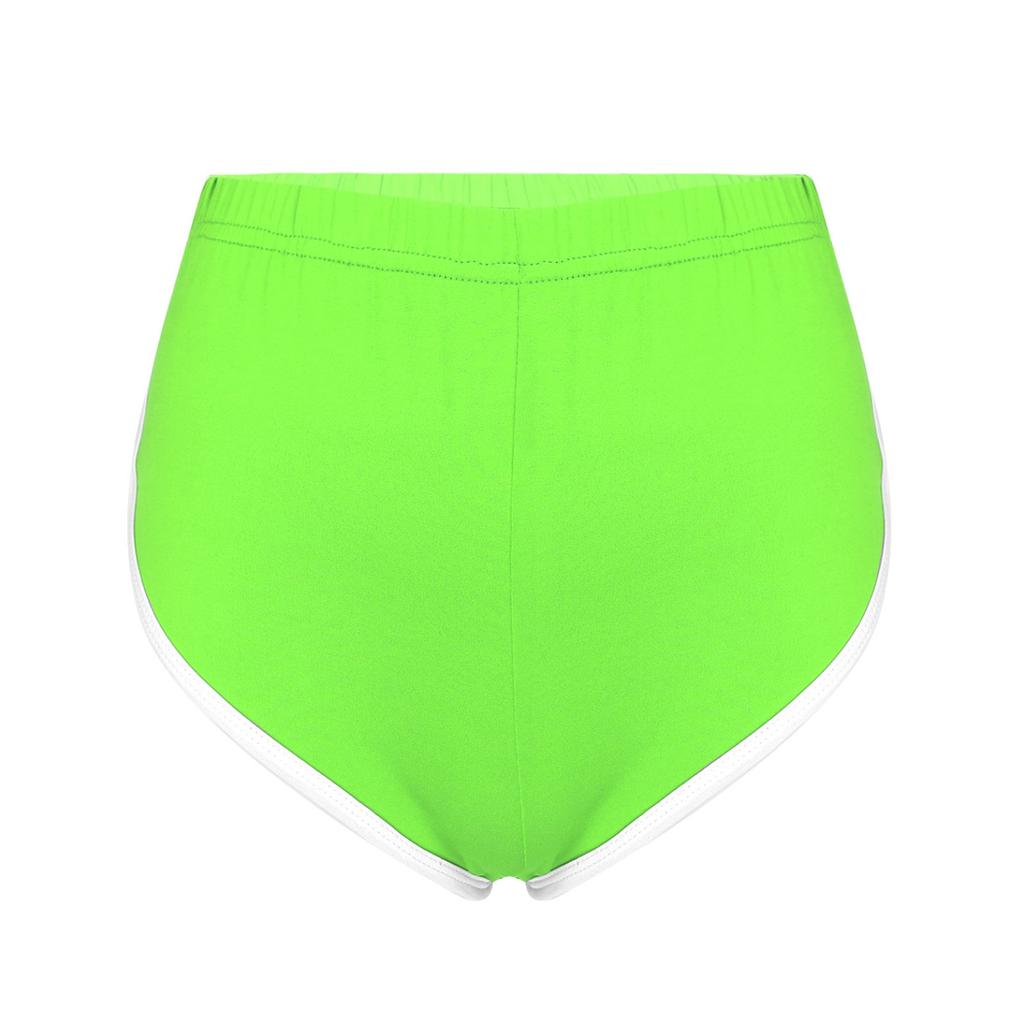 Women Pure Color Pole Dance Hot Pants Cheeky Shorts Yoga Workout High Waisted Shorts Running Fitness Shorts