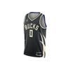 Milwaukee Bucks NBA Damian Lillard 0 V-Neck Pullover Letter Number Sleeveless Basketball Jersey Men Jersey DO9533-015