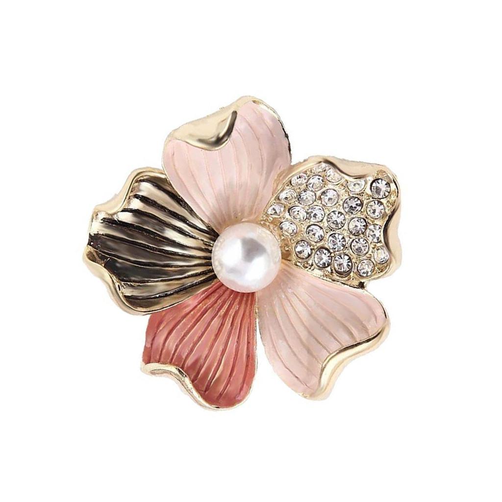 Beautiful Flower Enamel Accessory Alloy Badge Fashion Brooch Clothing Jewelry Suitable for Gifting or Own Collection