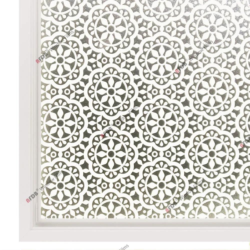Пленка для окон Privacy, декоративная бумажная наклейка, неклейкая кружевная цветочная наклейка, домашний офис, статическая липкая стеклянная фольга, ширина 90 см