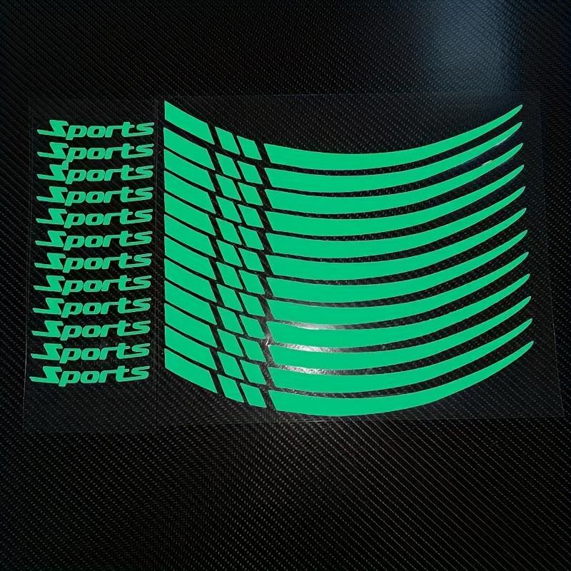 Светоотражающий спортивный набор наклеек на ступицы колес - Клейкие наклейки для автомобиля, Спортивные надписи, Декор ступиц мотоцикла, Декор колес мотоцикла