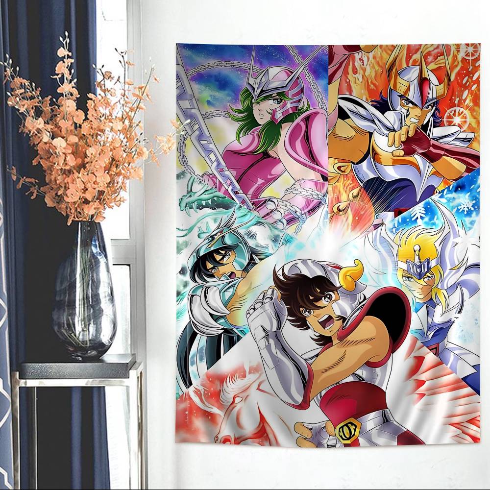 Японское Горячее Аниме Saint Seiya Мультяшный Гобелен Искусство Научная Фантастика Комната Домашний Декор Настенные Листы
