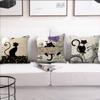 Винтажный французский мягкий удобный наволочка с черным котом мультяшный для дивана гостиной кошачьей комнаты дома офиса ретро декор защитный чехол