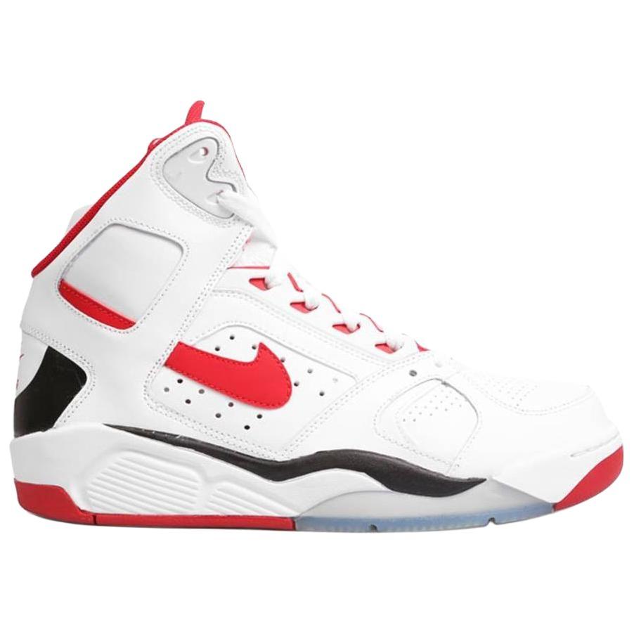 Nike Air Flight Lite Нескользящие Износостойкие Высокие Баскетбольные Кроссовки Мужские Белый Красный 329984-103
