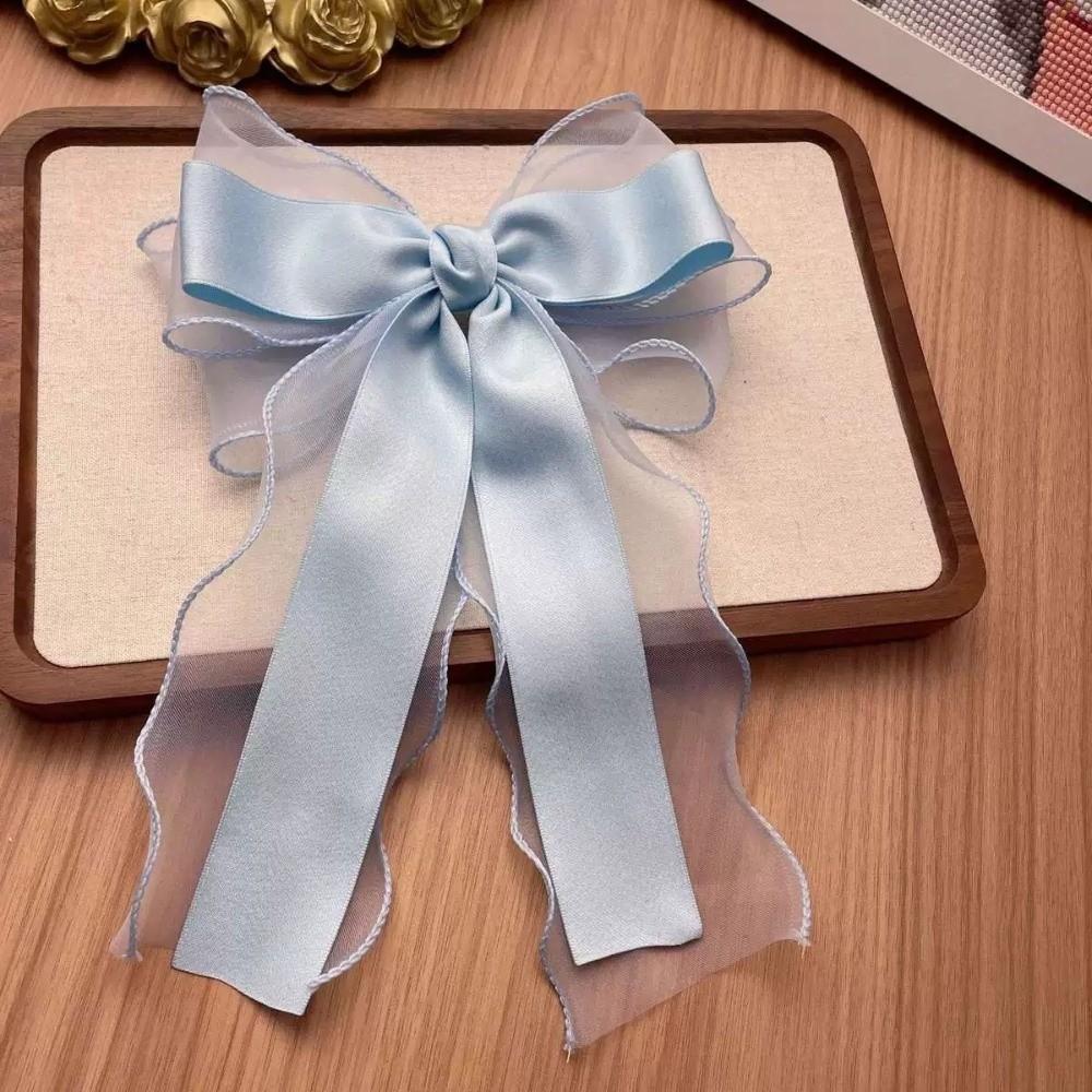 Soft Mesh Bow Hair Clip Large Bow Hair Barrettes New Sweet Headband Women Fashion