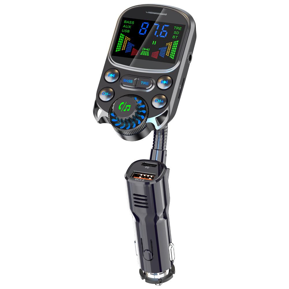 Автомобильный комплект с Bluetooth, прикуриватель, гарнитура, FM-передатчик, AUX-аудио, беспроводной MP3-плеер, быстрое зарядное устройство для автомобиля PD QC3.0
