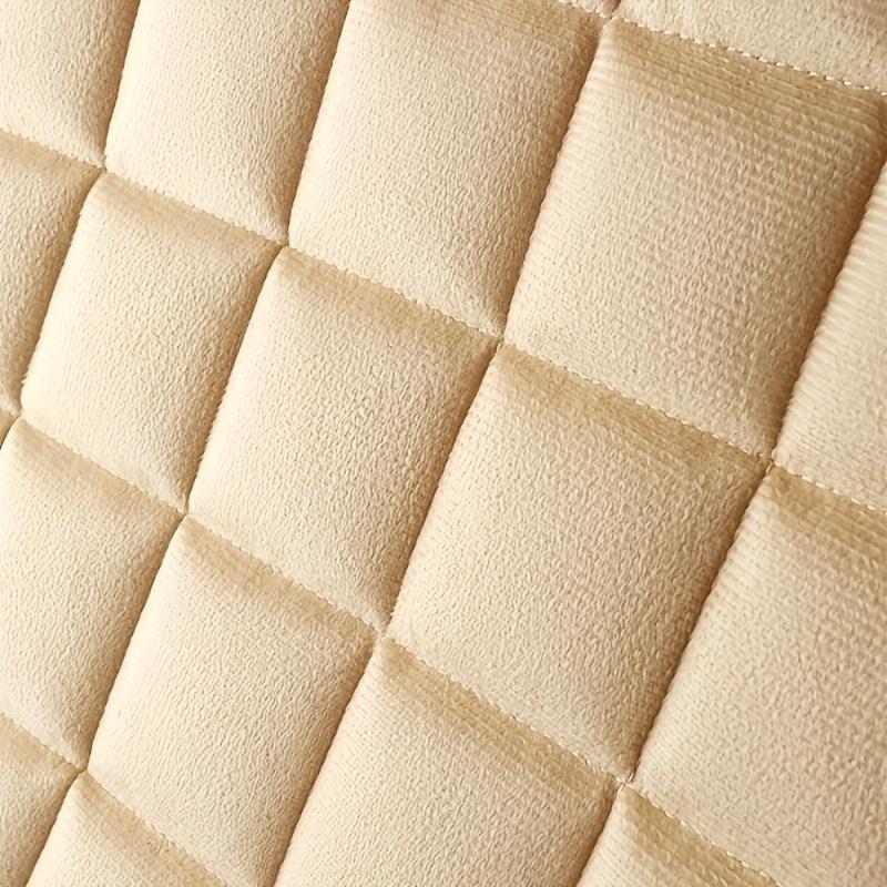 Плюшевая подушка на заднее сиденье со спинкой - Дышащая защитная накладка для салона автомобиля, мягкий стеганый дизайн, ручная стирка, подходит для большинства автомобилей