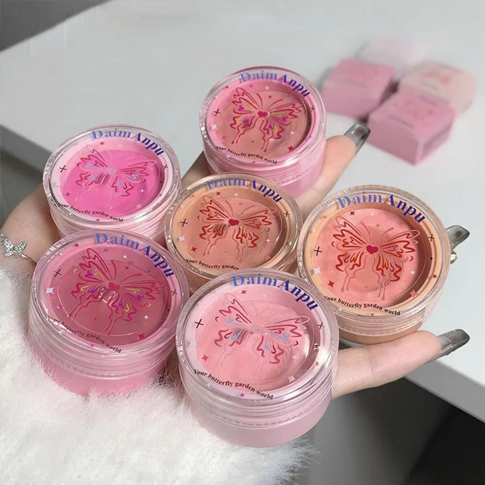 Airy Blush Clay Pigmented Powdery Cream Blusher DaimAnpu Long-Stating Tender Look Uplifting Color Matte Girlish Blush