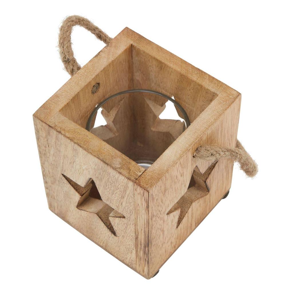 Hill Interiors Wooden Star Tealight Holder