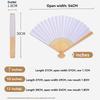 4 шт. 7/10/12 дюймов DIY Раскрашивание Веер Белый Пустой Складной Веер Подарки Веер для Тай-чи Свадебная Вечеринка