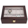 Органайзер для часов Dislpay Delicate Wood 10 Grids Роскошный футляр для хранения ювелирных изделий