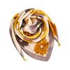 Lightweight Silk Scarf Magnetic Buckle Floral Neck Kerchief Square Scarf Necklace  Travel Wear