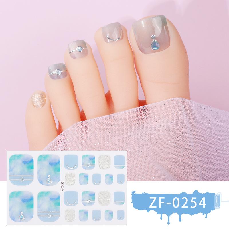 New Foot Stickers, Nail Art Stickers, Waterproof Onion Powder 5D Imitation Diamond Toenail Stickers