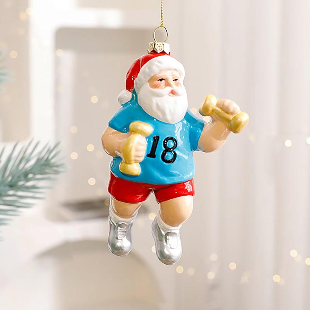 Colorful ChristmasTtree Hanging Ornaments 3D Christmas Scene Layout Supplies Door