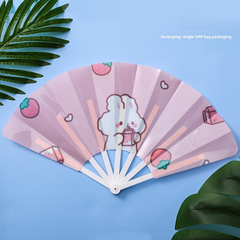 Portable Cute Cartoon Folding Fan - Handheld and Compact for Summer