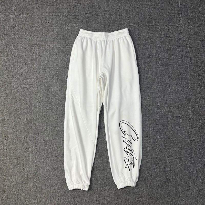 Corteiz Classic Series Ship Print Lightweight Fleece Hoodie Casual Jogger Pants Set Men Women