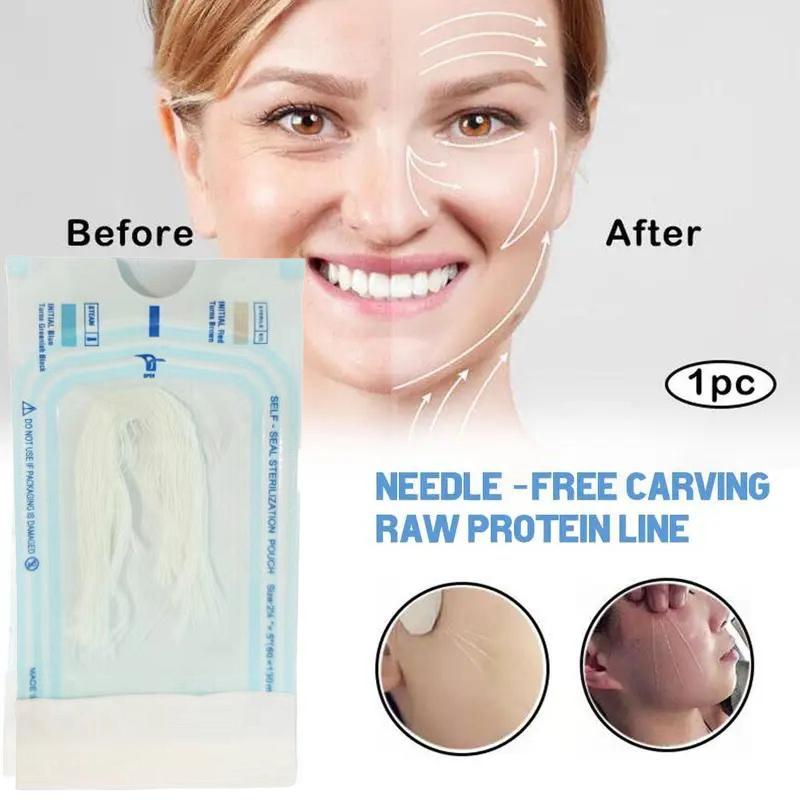 100 шт. водорастворимые без иглы золотая протеиновая линия против морщин наполнитель для лица лифтинг укрепляющая коллагеновая нить антивозрастной уход за кожей