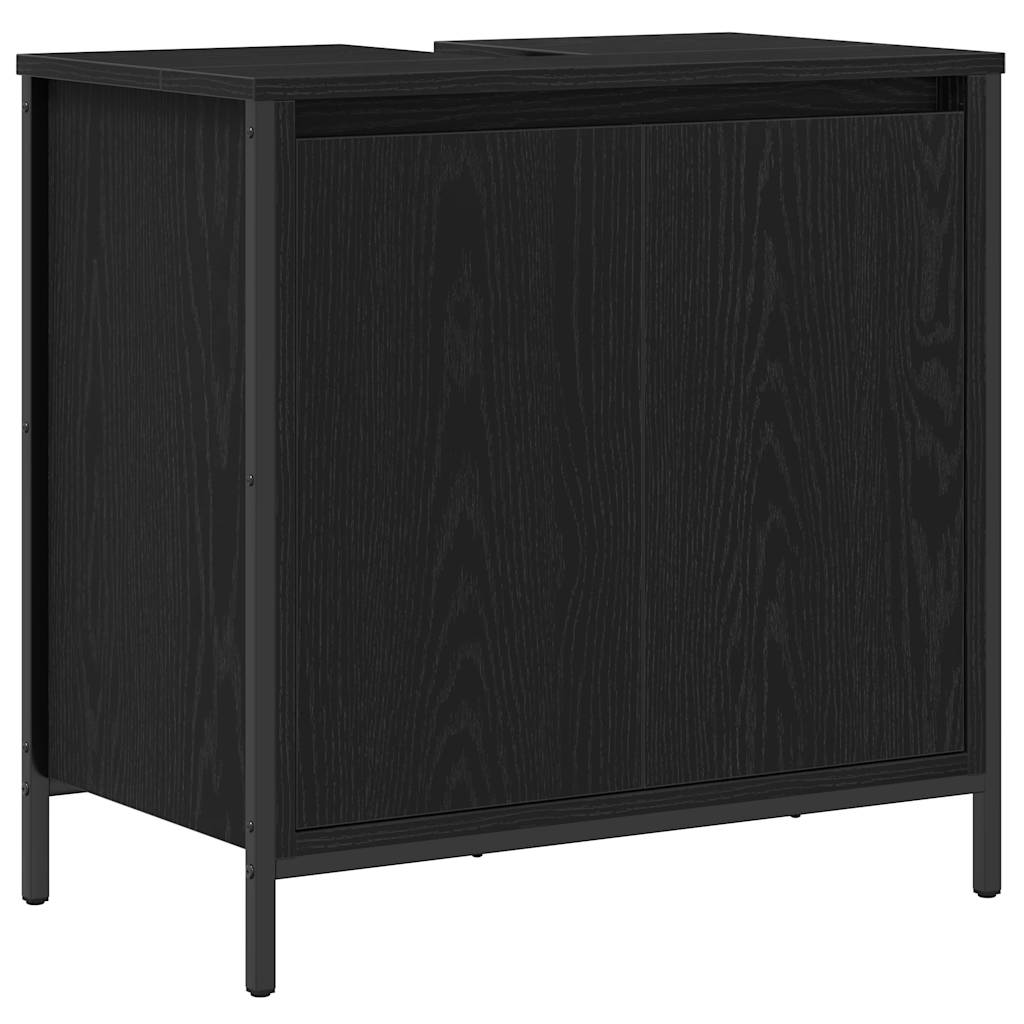 Black Bathroom Vanity Cabinet 60 x 34.5 x 60 cm