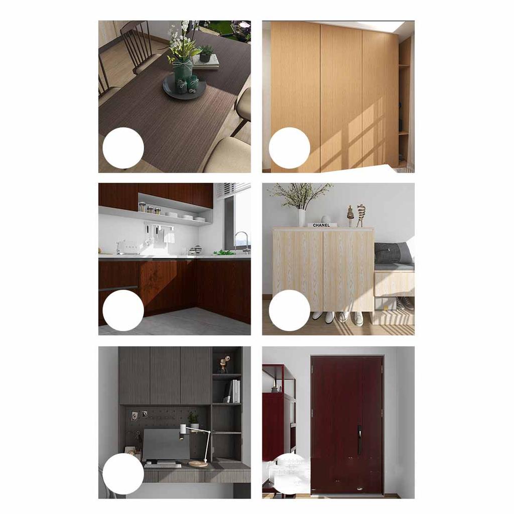Wood Grain Self-Adhesive Film Waterproof Vinyl Wrap Furniture Renovation Home Decor Cabinets Wardrobes Tables Makeovers