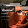 PU Car Door Cup Holder Hanging Adhesive Storage Pocket Auto Door Mount Drink Bottle Holder Phone Interior Sundries Storage Bag