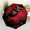 1pc Owl Heart Automatic Open/close Umbrella, 8-Rib sturdy structure, Portable Travel Umbrella, Parties, Everyday Use, 13172