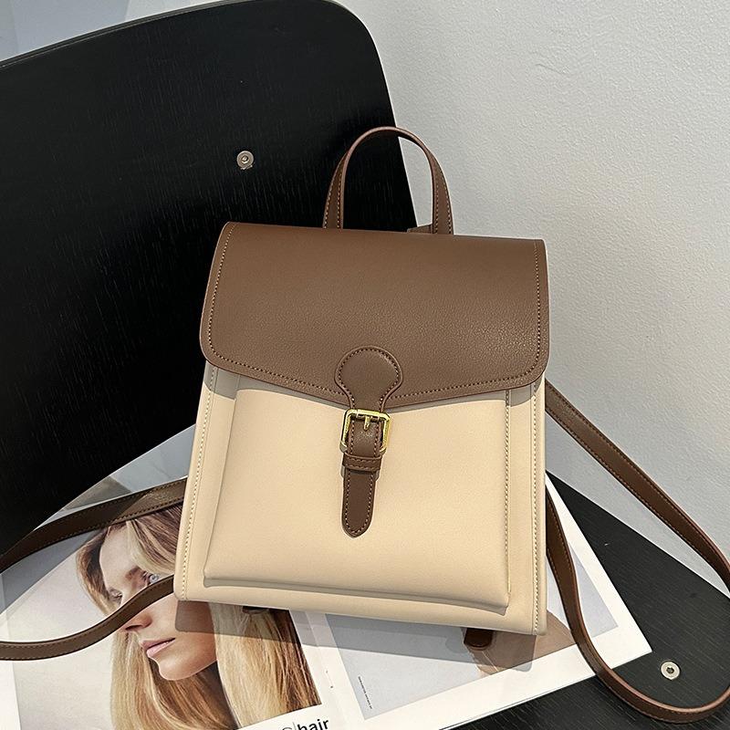 Leather Women's Bag Handbag Women's Niche New High-end Texture Backpack Small Backpack Women's Bag