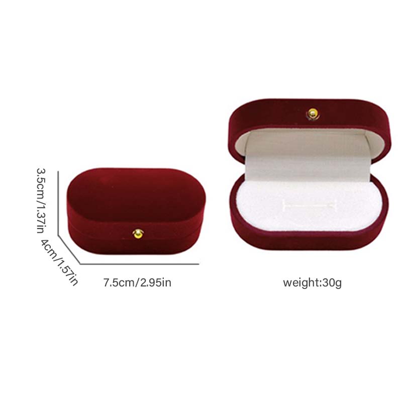 1 шт. Простая компактная бархатная шкатулка для колец, подарочная коробка, упаковочная коробка для ювелирных изделий, изысканная дорожная шкатулка для колец, используется на День святого Валентина