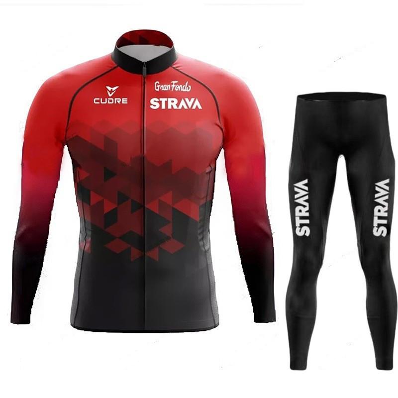 Long-sleeved Autumn Breathable Cycling Suit, Tour De France Long-sleeved Suit, Sweat-wicking and Breathable Tour De France Cycling Suit