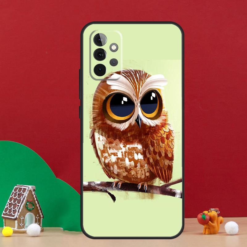 Cute Owl Cartoon Case For Samsung Galaxy A56 A33 A13 A36 A23 A52 A32 A12 A54 A34 A14 A16 A53 A15 A35 A55 A17