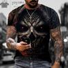 Summer Short Sleeve Tee Unisex T Shirts High Quality Short Sleeve Tee Tee Shirt Unisex Clothes Skull Print Clothes Unisex Funny T-shirt