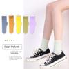 Women's Korean Style Summer Mid-Tube Socks - Solid Color, Lightweight, Velvet Ice Socks